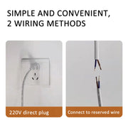 220V CN Plug Motion Sensor Wardrobe Cabinet Lamp LED Light Bar, Spec: White 80cm