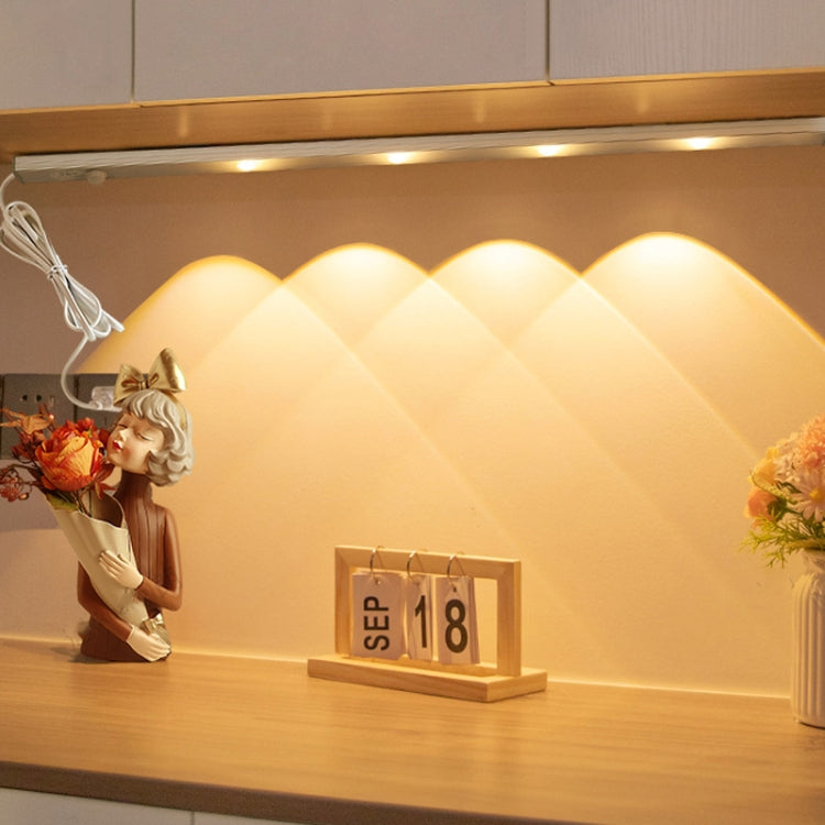 220V CN Plug Motion Sensor Wardrobe Cabinet Lamp LED Light Bar, Spec: White 80cm