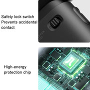 JisuLife High Speed Handheld Small Fan Mini Portable USB Rechargeable Desktop Cooling Electric Fan, Battery Capacity: 3600mAh(Black)