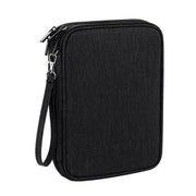 SM08 Large Capacity Water-resistant Portable Double-layer Digital Storage Bag, Size: S(Black)