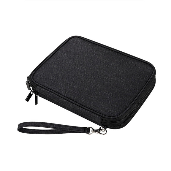 SM08 Large Capacity Water-resistant Portable Double-layer Digital Storage Bag, Size: S(Black)