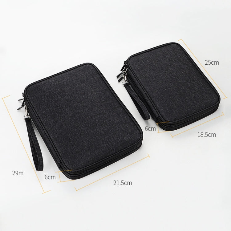 SM08 Large Capacity Water-resistant Portable Double-layer Digital Storage Bag, Size: S(Black)
