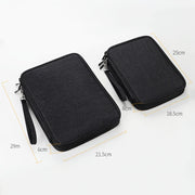 SM08 Large Capacity Water-resistant Portable Double-layer Digital Storage Bag, Size: S(Black)
