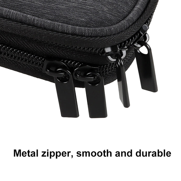 SM08 Large Capacity Water-resistant Portable Double-layer Digital Storage Bag, Size: S(Black)