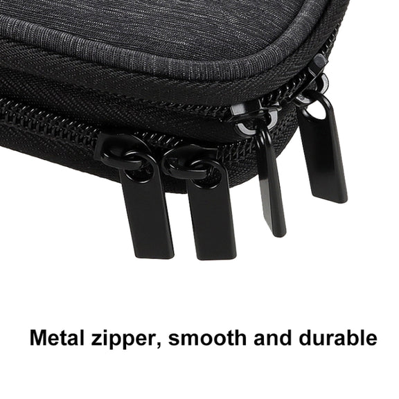 SM08 Large Capacity Water-resistant Portable Double-layer Digital Storage Bag, Size: S(Black)