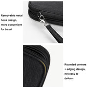 SM08 Large Capacity Water-resistant Portable Double-layer Digital Storage Bag, Size: L(Black)