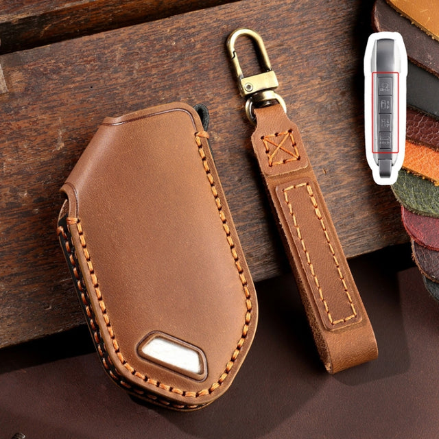 For Kia 2024 Hallmo Car Key Protective Cover, Color: 8 Keys Brown