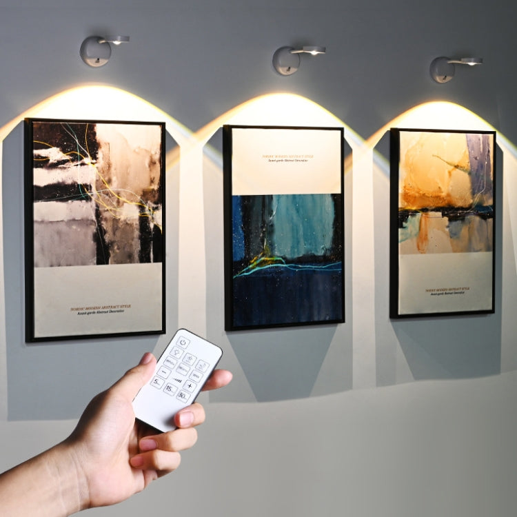 Rechargeable LED Motion Sensor Wireless Spotlight With Remote Control 2000mAH White