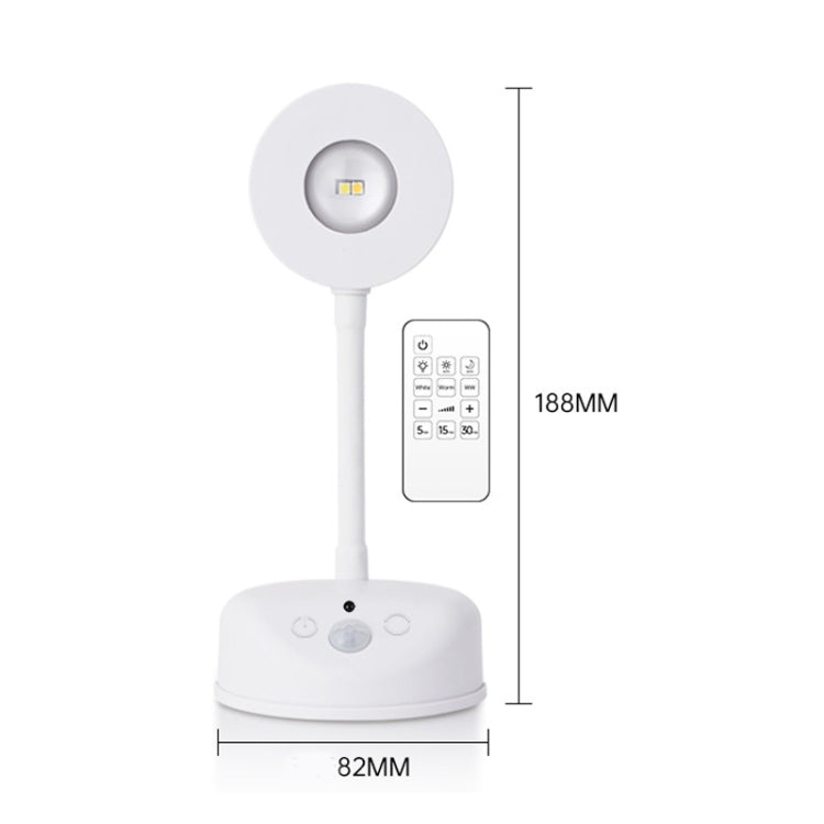 Rechargeable LED Motion Sensor Wireless Spotlight With Remote Control 2000mAH White