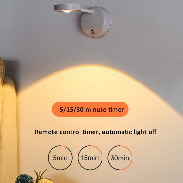 Rechargeable LED Motion Sensor Wireless Spotlight With Remote Control 2000mAH White