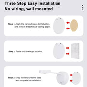 Rechargeable LED Motion Sensor Wireless Spotlight With Remote Control 2000mAH White