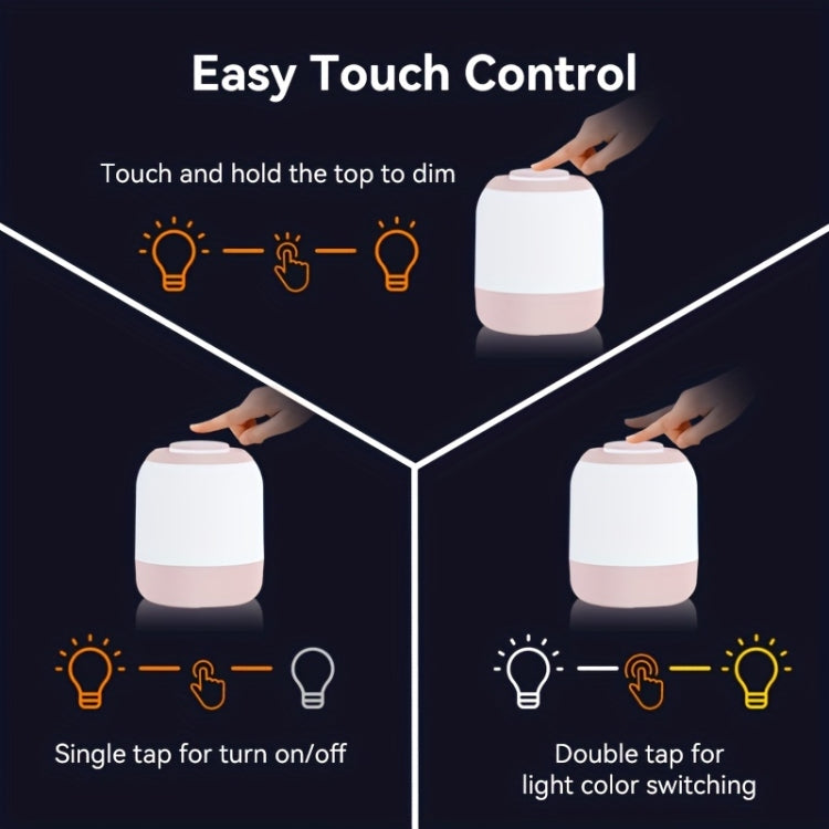 Rechargeable Touch Control LED Night Light Bedside Lamp SE Version 2400mAh White