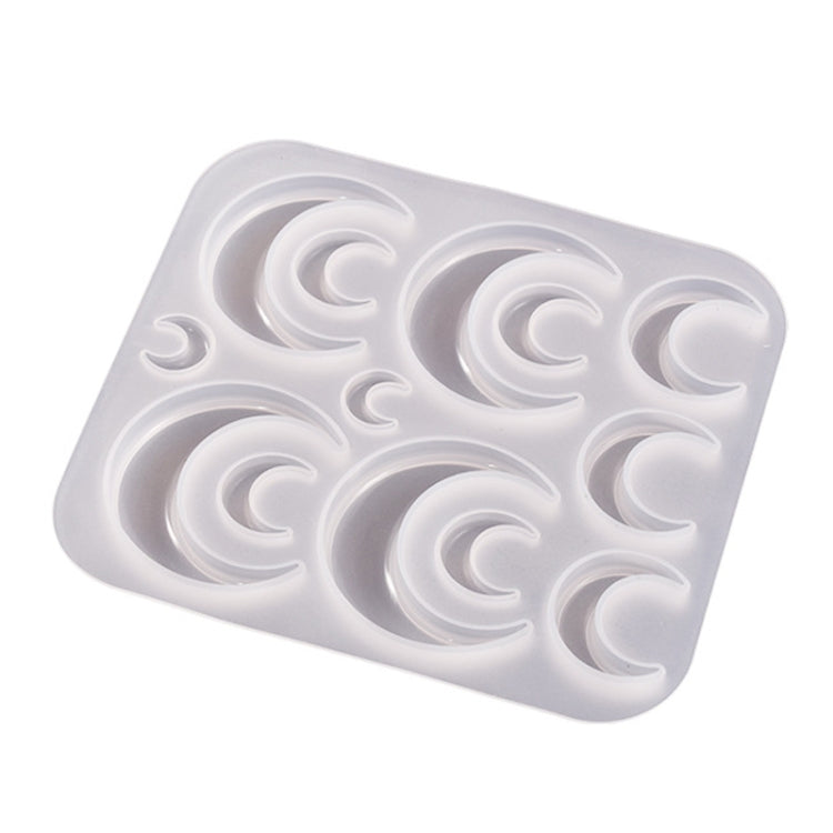 DIY Epoxy Resin Three-Dimensional Geometric Pendant Earring Silicone Mold, Spec: Moon