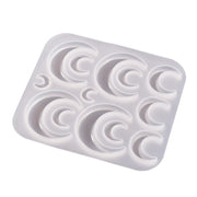 DIY Epoxy Resin Three-Dimensional Geometric Pendant Earring Silicone Mold, Spec: Moon