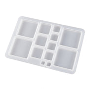 DIY Epoxy Resin Three-Dimensional Geometric Pendant Earring Silicone Mold, Spec: Square