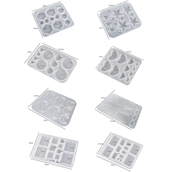 DIY Epoxy Resin Three-Dimensional Geometric Pendant Earring Silicone Mold, Spec: Hexagonal