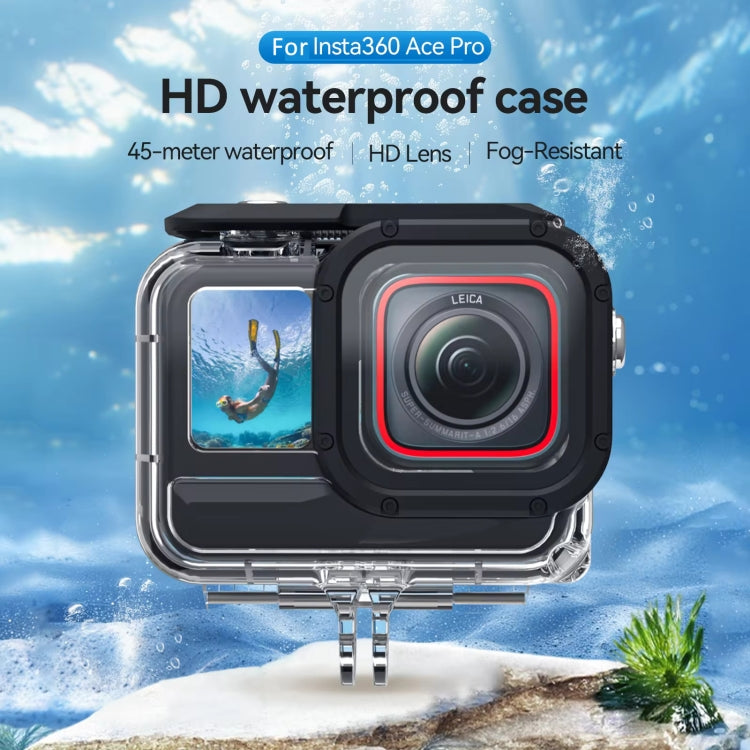 For Insta360 Ace Pro Camera TELESIN 45m Water-resistant Case Underwater Diving Housing Cover