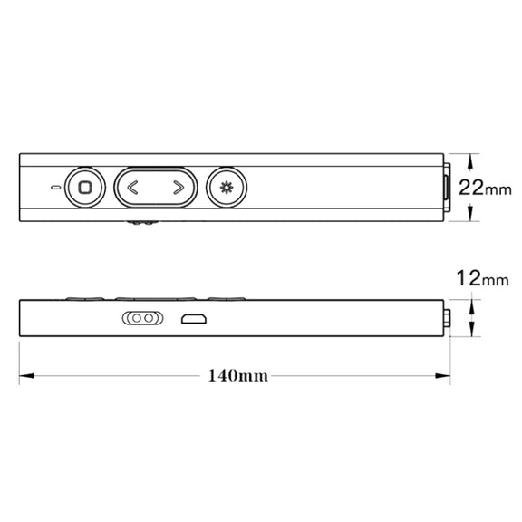 B2 2.4GHz Dual-Mode Conference PPT Wireless Page Turning Pen Multimedia Infrared Laser Pointer(Pink)