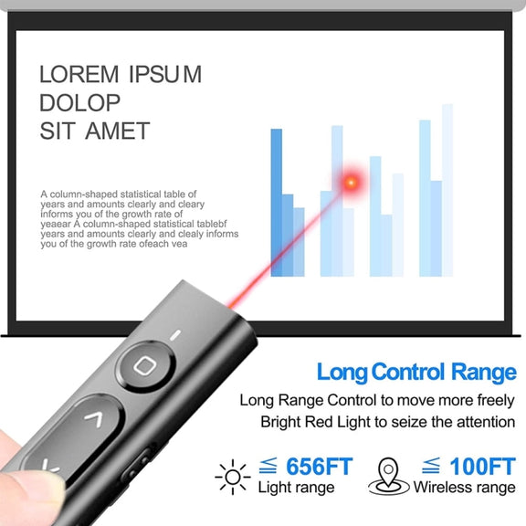 B2 2.4GHz Dual-Mode Conference PPT Wireless Page Turning Pen Multimedia Infrared Laser Pointer(Pink)