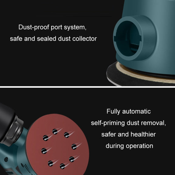 5pcs /Set US Plug MOYI Small Polishing Sandpaper Machine Woodworking Electric Disc Sander