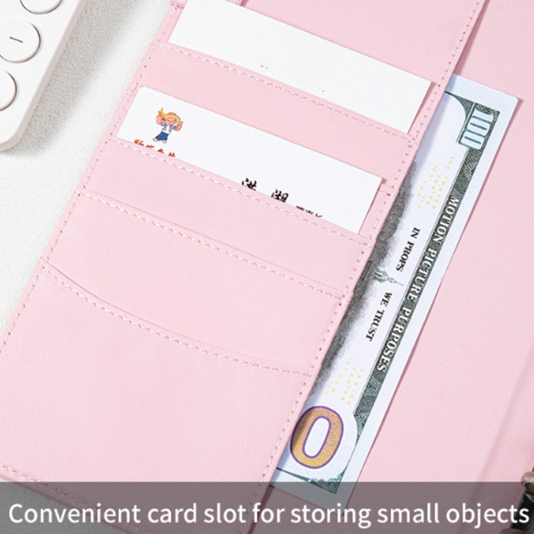 A5 100 Day Savings Challenge Envelope Budget Planner Binder Notebook Handbook, Color: Pattern Blue