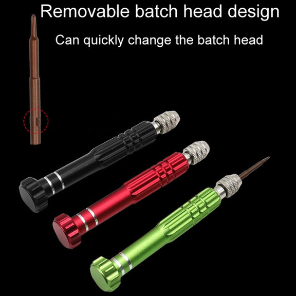 5 In 1 Aluminum Alloy Screwdriver Cell Phone Disassembly And Repair Tools(Red)