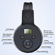 F4 Digital Display Automatic Scanning Foldable FM Radio Headphone, Spec: Battery Version