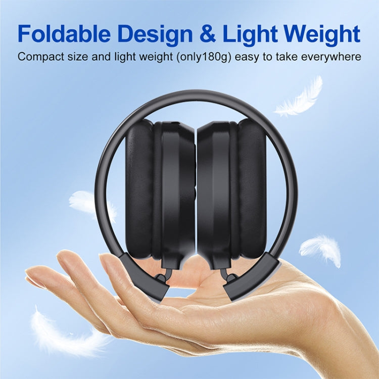 F4 Digital Display Automatic Scanning Foldable FM Radio Headphone, Spec: Charging Version