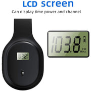 A8 Charging Version Portable Digital Display FM Headphone(White)