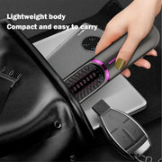 Wireless Hair Straightening Comb USB Charging Curling Iron(Gray)