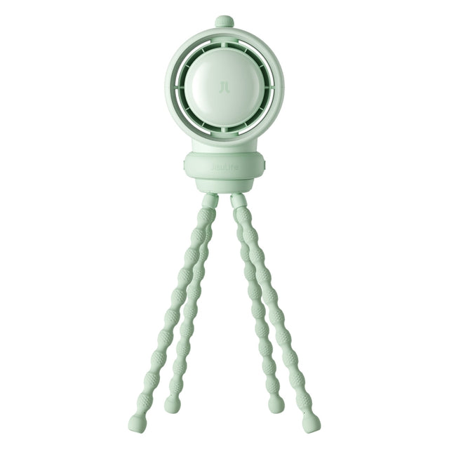 JisuLife Stroller Fan Life2S High Speed Energy Saving Stroller Mini Fan Octopus Bladeless Swingable Head Air Purifying Fan(Mint Green)