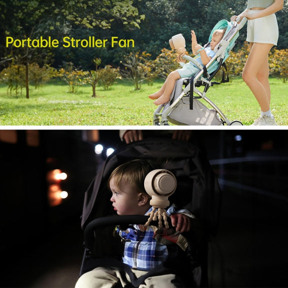 JisuLife Stroller Fan Life2 Stroller Octopus Fan High Speed Portable Desktop Clip Fan(Mint Green)