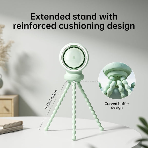 JisuLife Stroller Fan Life2 Stroller Octopus Fan High Speed Portable Desktop Clip Fan(Mint Green)