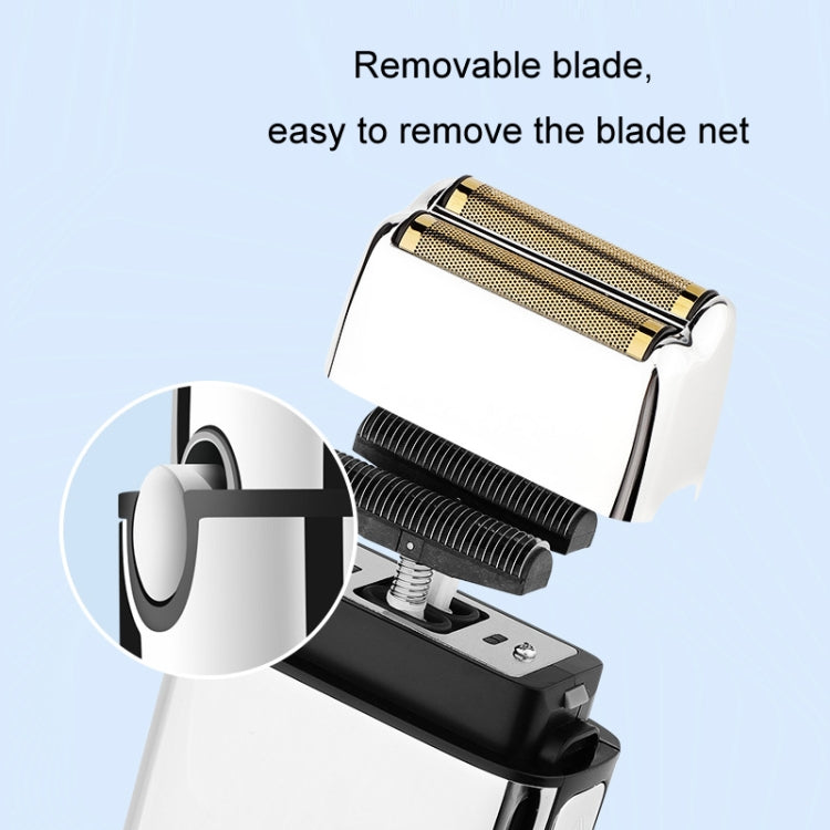 3pcs /Set Men Home Hair Salon High-power Hair Clipper(Silver)