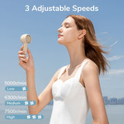 JisuLife FA42 Handheld Portable Small Rechargeable Turbo Fan, Color: Mint Green 4500mAh
