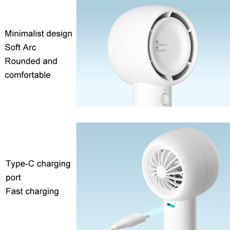 JisuLife FA42 Handheld Portable Small Rechargeable Turbo Fan, Color: Mint Green 4500mAh