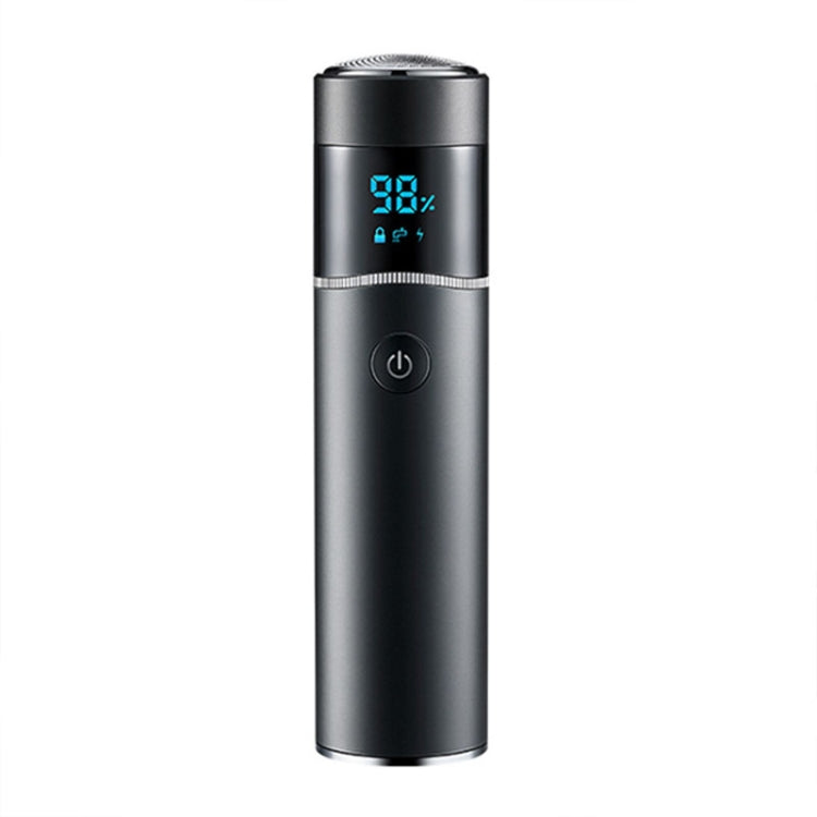 S-1090 IPX7 Water-resistant 8D Portable LED Digital Display Round Electric Shaver(Black)