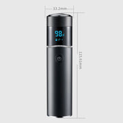 S-1090 IPX7 Water-resistant 8D Portable LED Digital Display Round Electric Shaver(Silver)
