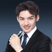 S-1090 IPX7 Water-resistant 8D Portable LED Digital Display Round Electric Shaver(Silver)