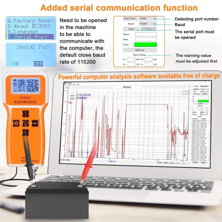 High-Precision Battery Voltage Internal Resistance Tester, Specifications: Host+Probe+Clip+Clamp