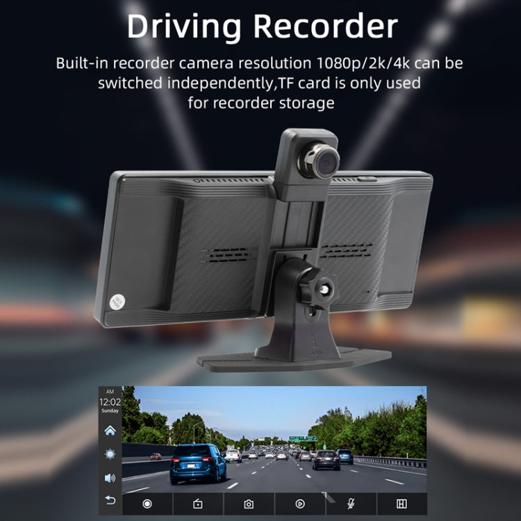 Car Bluetooth Portable DVR Monitor Support Carplay/Android Auto, Specifications: Display+ Camera