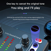 M8 Recording And Singing Live Bluetooth Sound Card Set, Color: White+Gold Cantilever Earphone