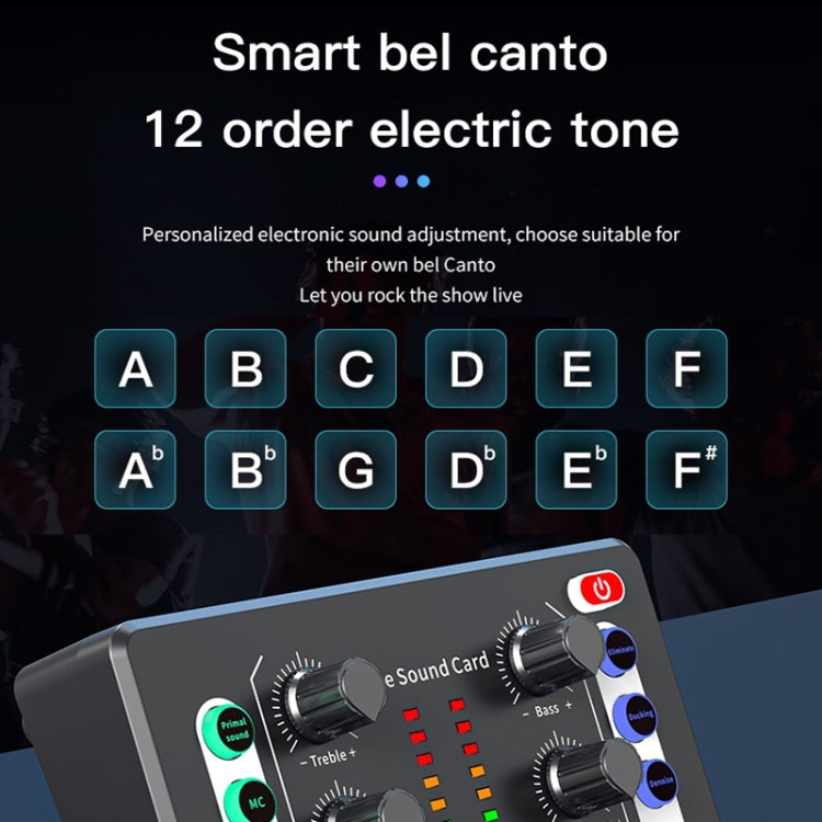 M8 Recording And Singing Live Bluetooth Sound Card Set, Color: Black+Black Cantilever Earphone