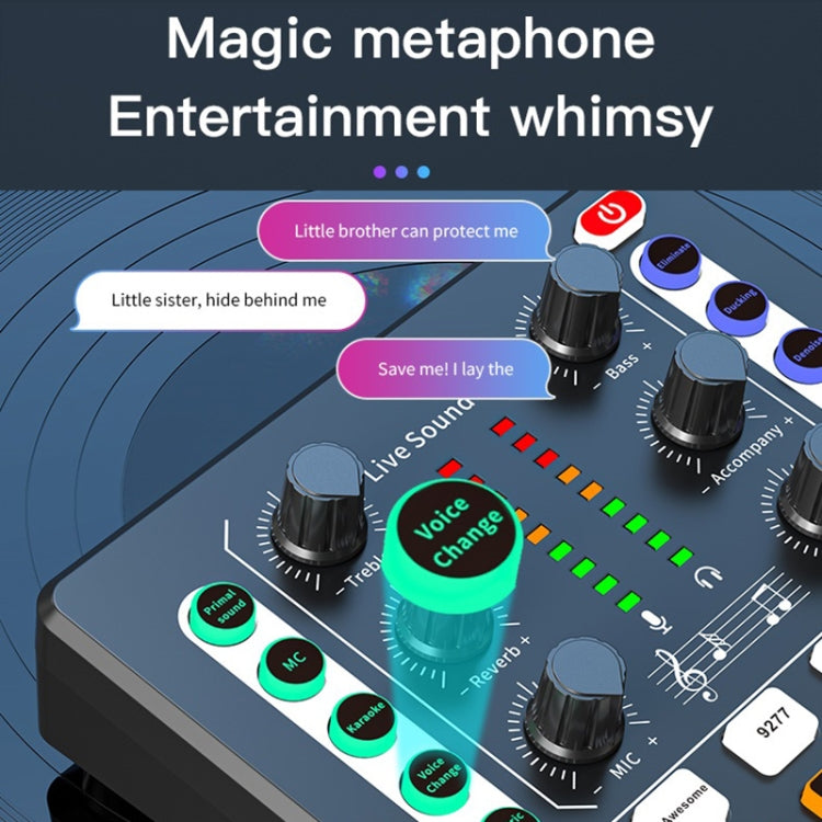 M8 Recording And Singing Live Bluetooth Sound Card Set, Color: White+Gold Cantilever Earphone