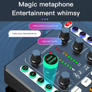 M8 Recording And Singing Live Bluetooth Sound Card Set, Color: Black+Gold Cantilever