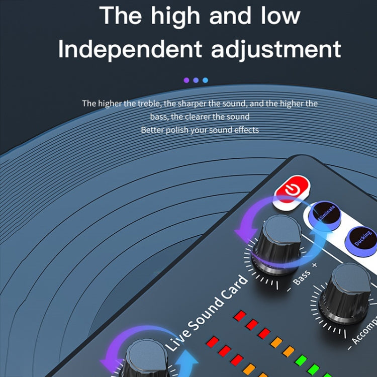 M8 Recording And Singing Live Bluetooth Sound Card Set, Color: White+Gold Cantilever Earphone