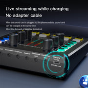 M8 Recording And Singing Live Bluetooth Sound Card Set, Color: Black+Black Cantilever Earphone
