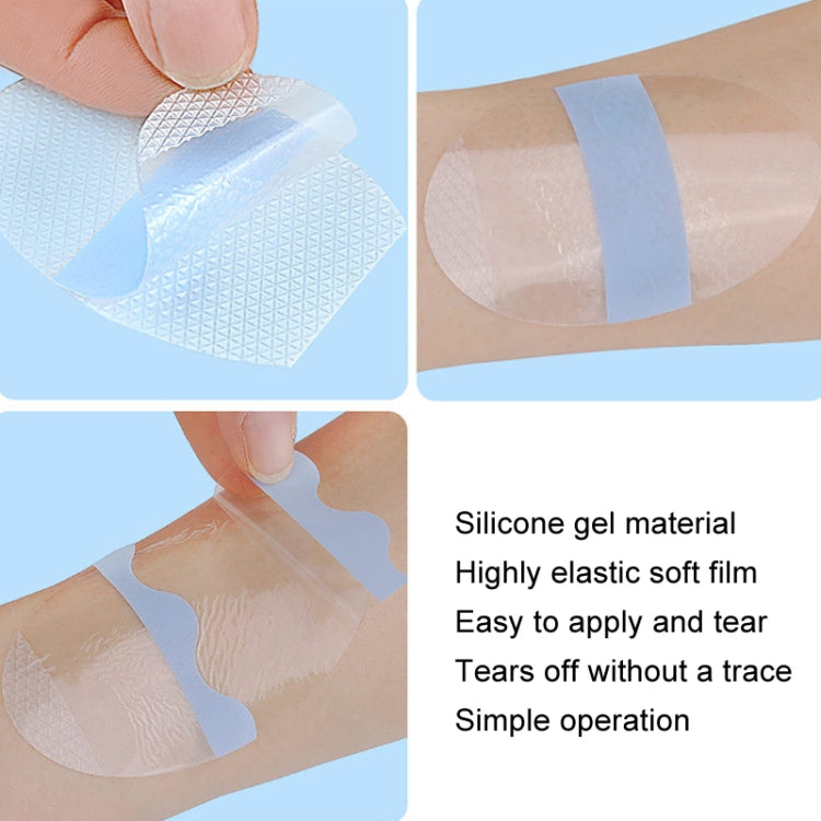 20pcs /Pack Oval Large PU Film Silicone Gel Water-resistant Breathable Ear Patch