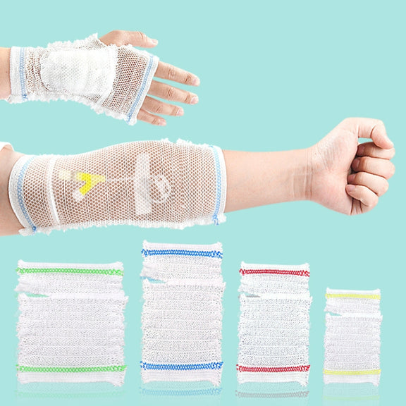 PICC Mesh Bandage Cover IOL Placement Fixation Nursing Isolation Mesh, Color: Red Edge M For 9-17.5kg