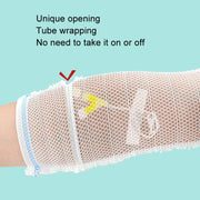 PICC Mesh Bandage Cover IOL Placement Fixation Nursing Isolation Mesh, Color: Blue Edge L For 17.5-40kg